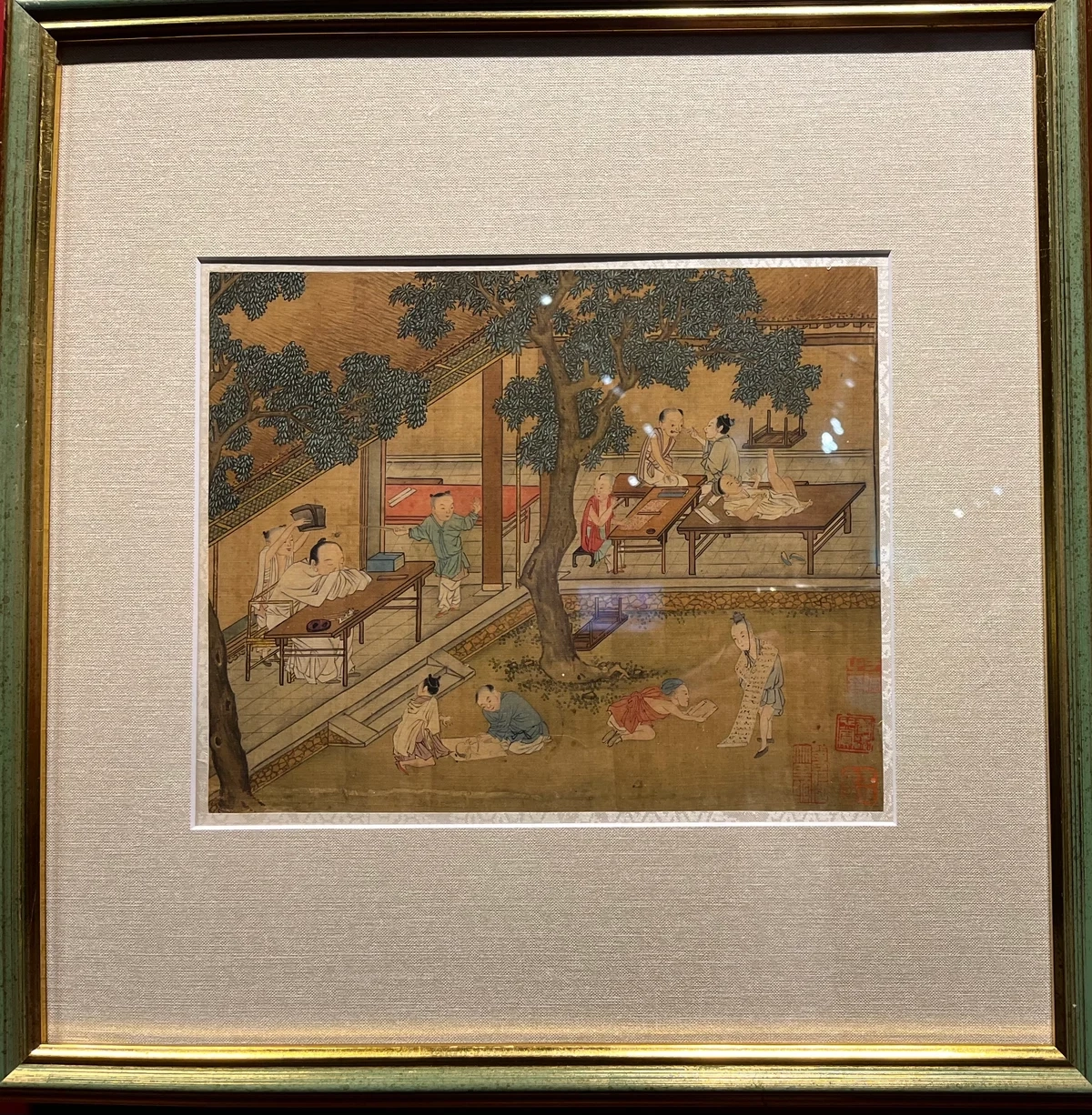 仇英《村童閙學圖》作者圖